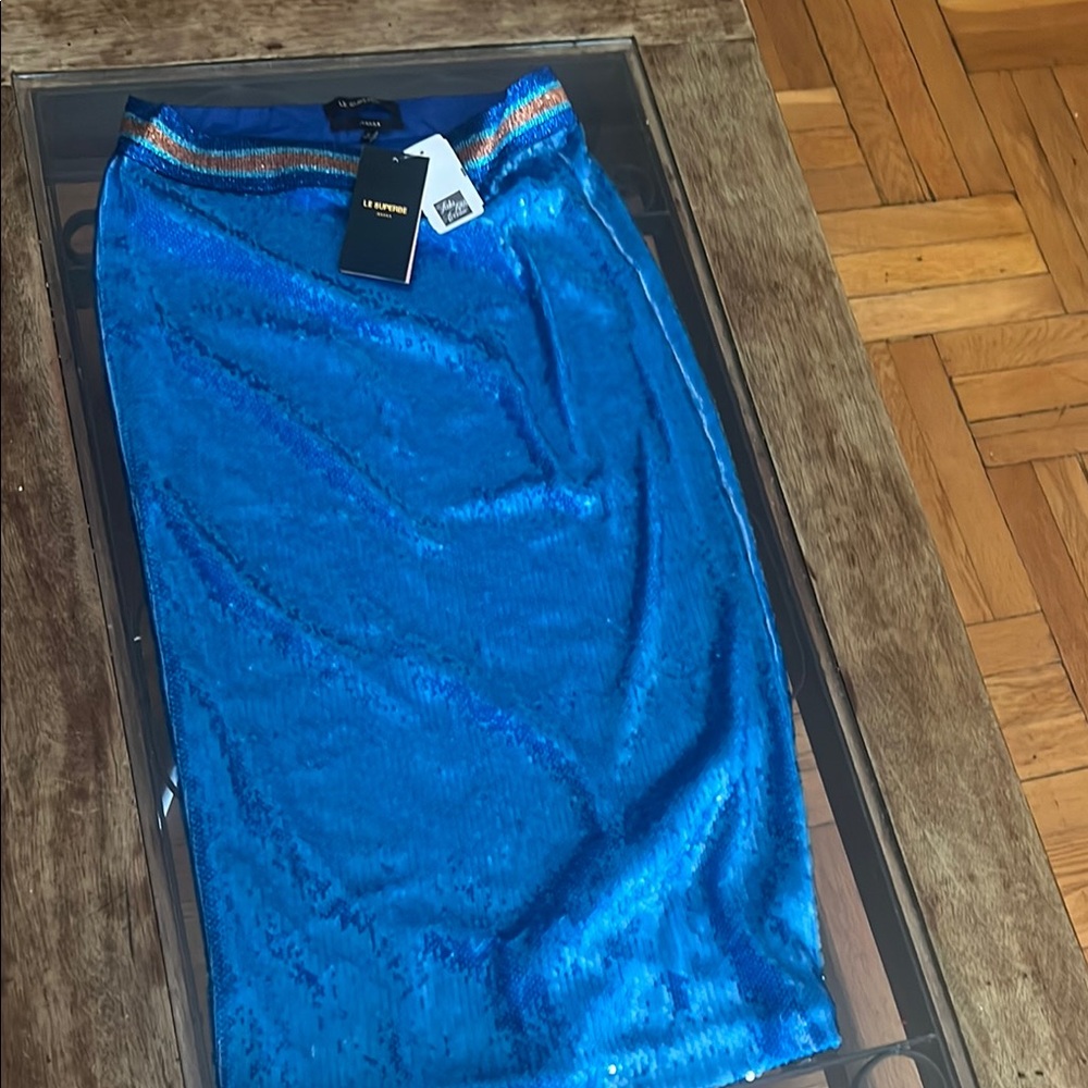 Blue Sequin Skirt